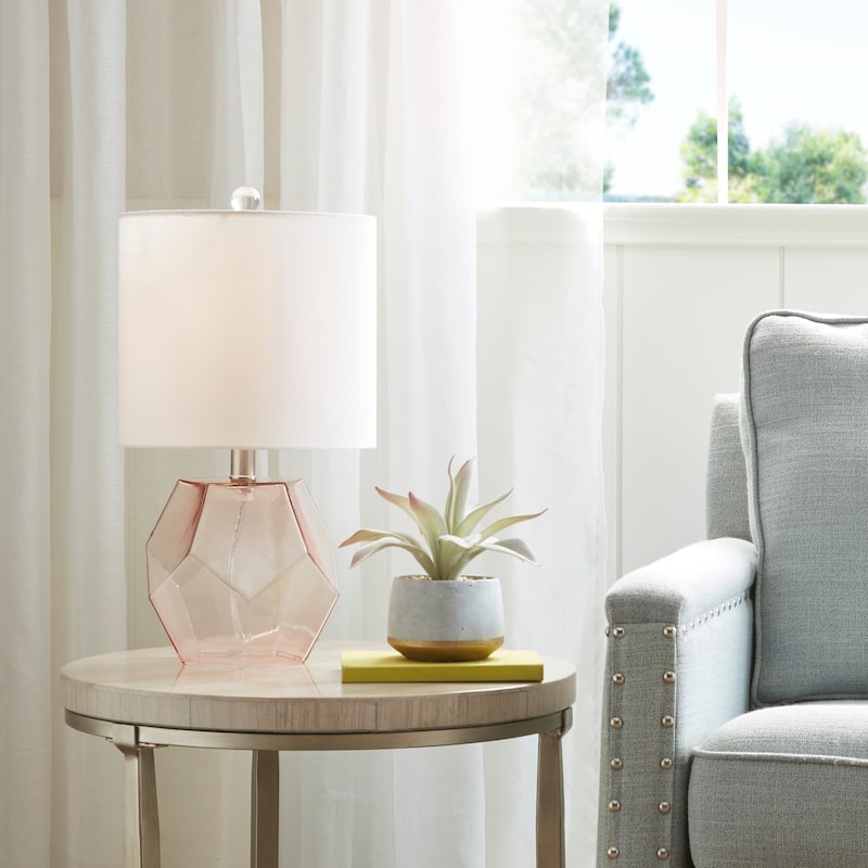 Bella Geometric Glass Table Lamp by 510 Design