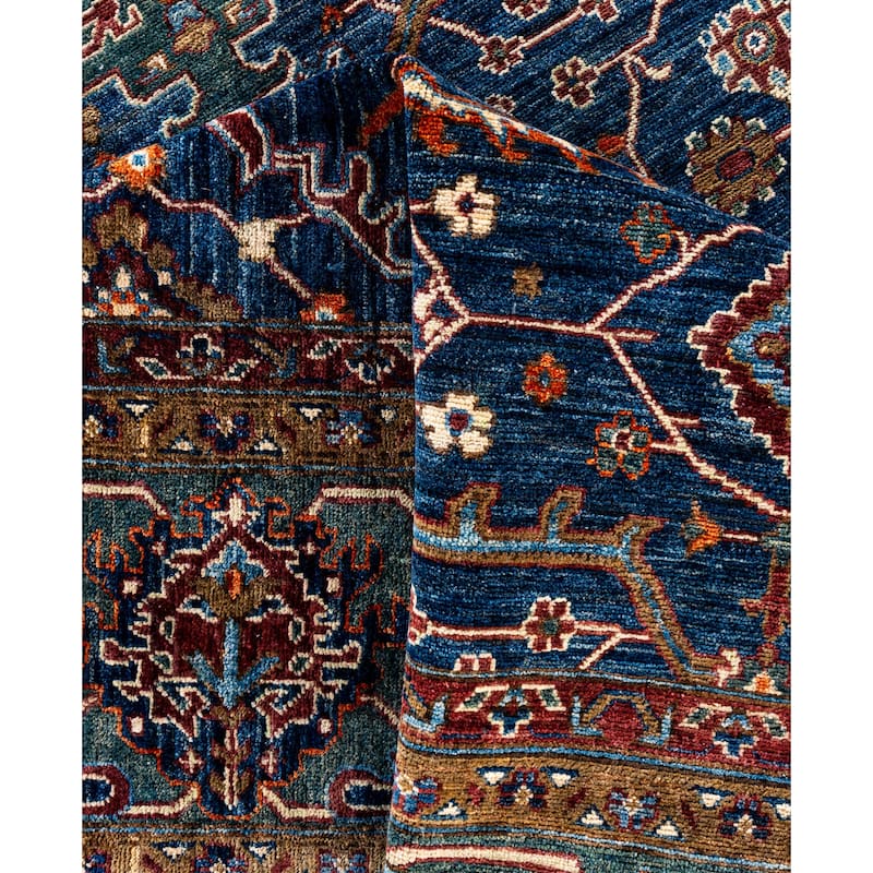 Serapi One-of-a-Kind Hand-Knotted Area Rug - Blue - 9' 2" x 11' 11"
