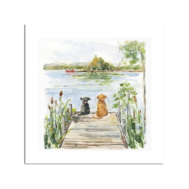 Lake Buddies Fine Art Paper Print by Sally Swatland - Multi