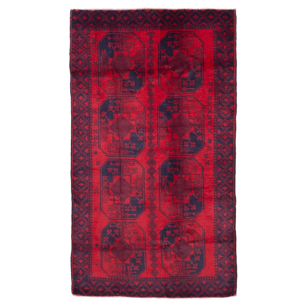 ECARPETGALLERY Hand-knotted Teimani Red Wool Rug - 3'9 x 6'8