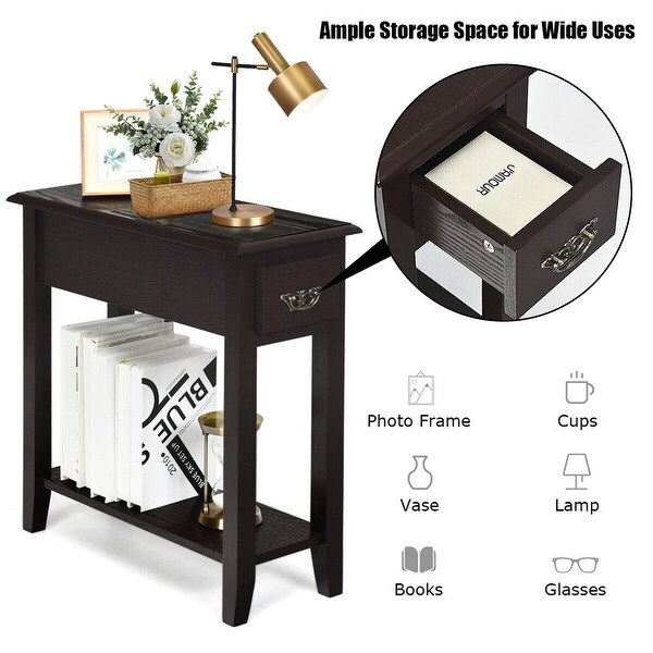 narrow lamp table