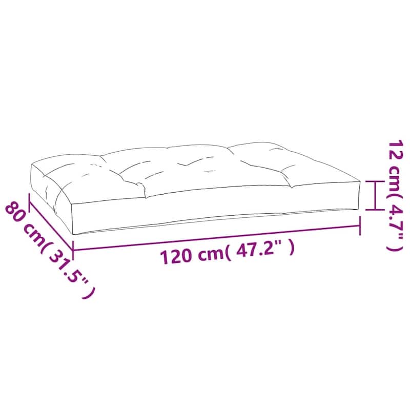 vidaXL Chair Cushion Outdoor Patio Pallet Seat Cushion Sofa Chair Pad Fabric