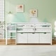 preview thumbnail 3 of 21, Twin Size Low Loft Bed with 3 Drawers with Ladder and Full-length Guardrails