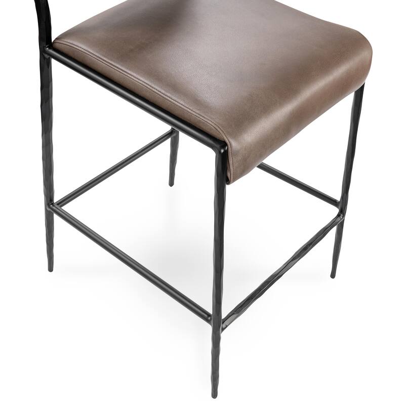 Classic Home Kayne Leather Counter Stool