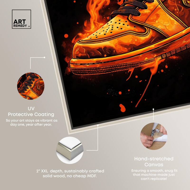Jumpman on Fire I Canvas by Art Remedy