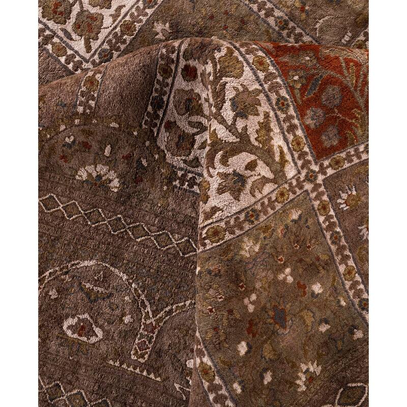 Overdyed One-of-a-Kind Hand-Knotted Area Rug - Brown - 9' 0" x 12' 3"