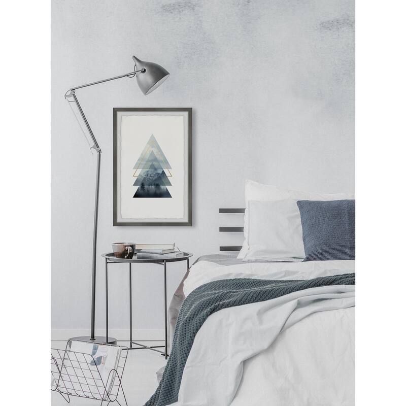 Triangle Pines Framed Wall Art, Elegant Home Touch - Sophisticated Artwork for Refined Décor