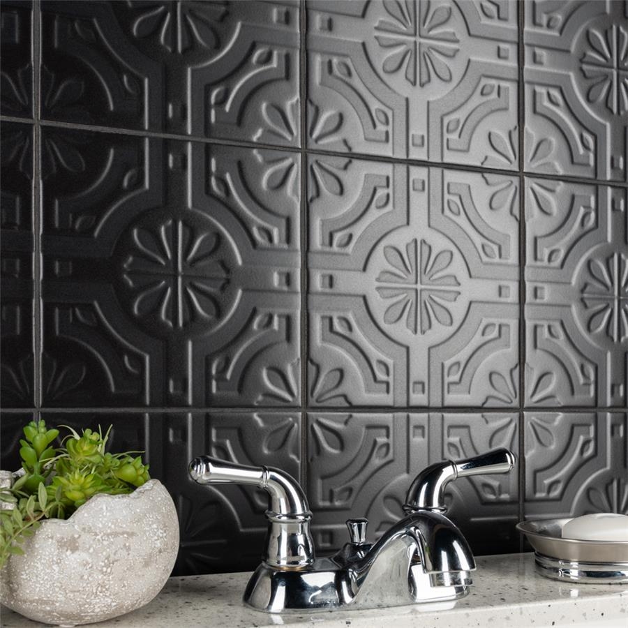 Merola Tile Triplex Real Black 7-3/4