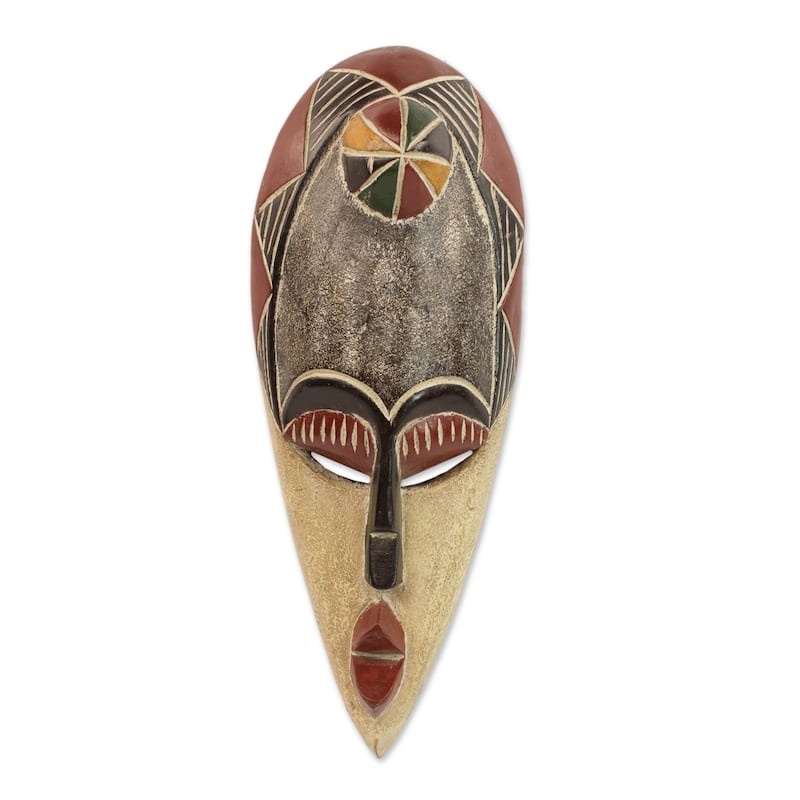 Novica Handmade Kasha African Wood Mask