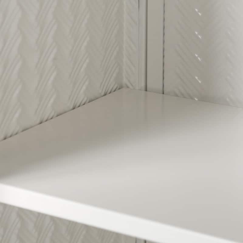 27.56" Kitchen Wall Storage Cabinet with Glass Doors and Three-tier Storage