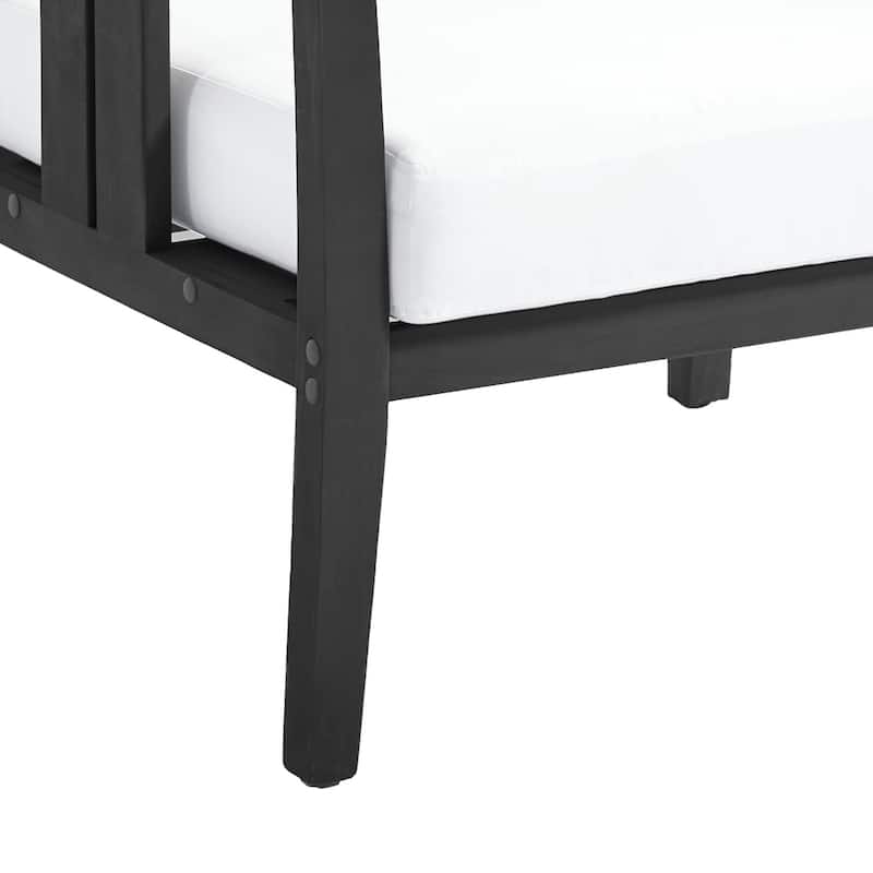 Casual 29"W Outdoor Patio Armchair Set In Solid Teak Wood with Cushion