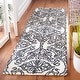 preview thumbnail 66 of 104, SAFAVIEH Handmade Blossom Mahalia Modern Floral Wool Rug 2' 3" x 8' - Ivory/Black