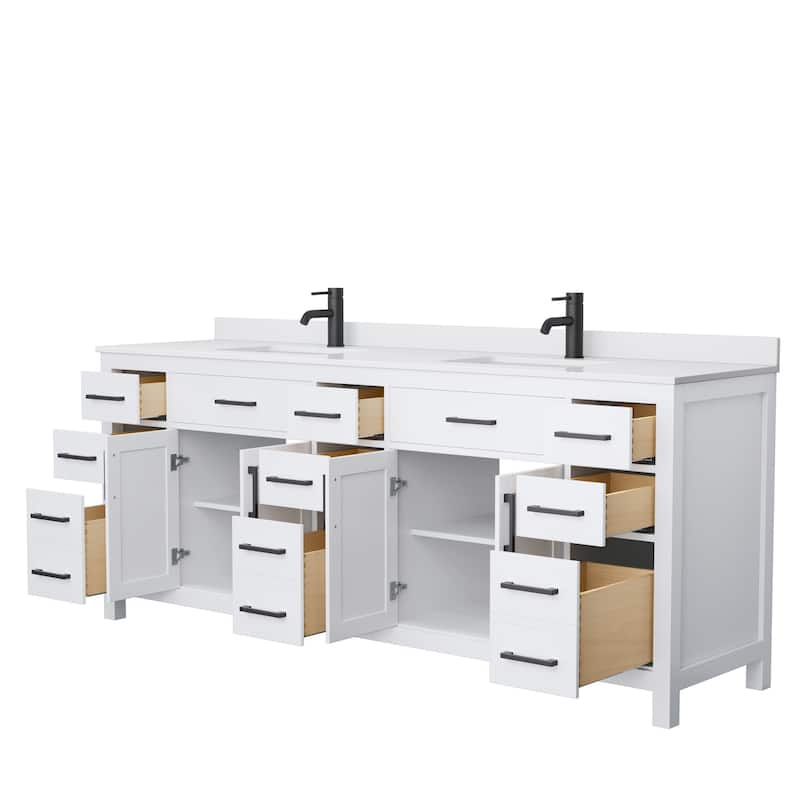 Beckett 84 Inch Double Vanity, Cultured Marble Top
