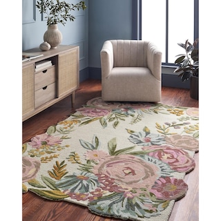 Siera Coastal Floral and Botanical Area Rug