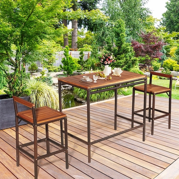 Garden bar table set deals