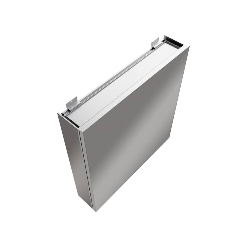 Modland Single Door Bathroom Medicine Cabinet with Mirror Adjustable Shelves,Recessed or Surface Mount