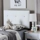 preview thumbnail 14 of 13, Porch & Den Rio Vista Crystal Tufted Twin Headboard White