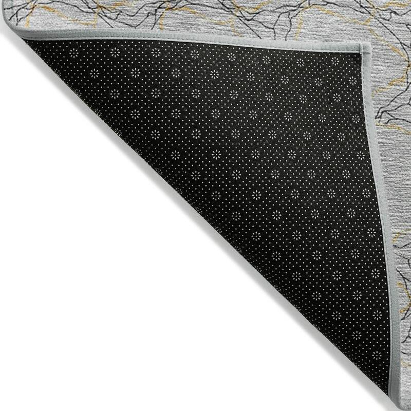Machine Washable Indoor/ Outdoor Abstract Trellis Chantille Rug