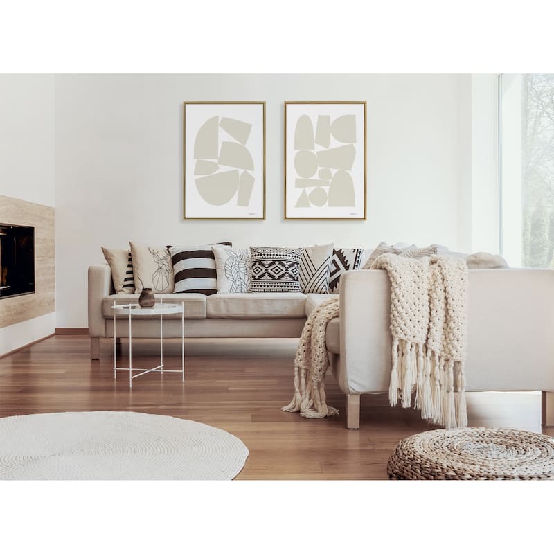 Kate and Laurel Sylvie I Neutral Framed Canvas by Statement Goods