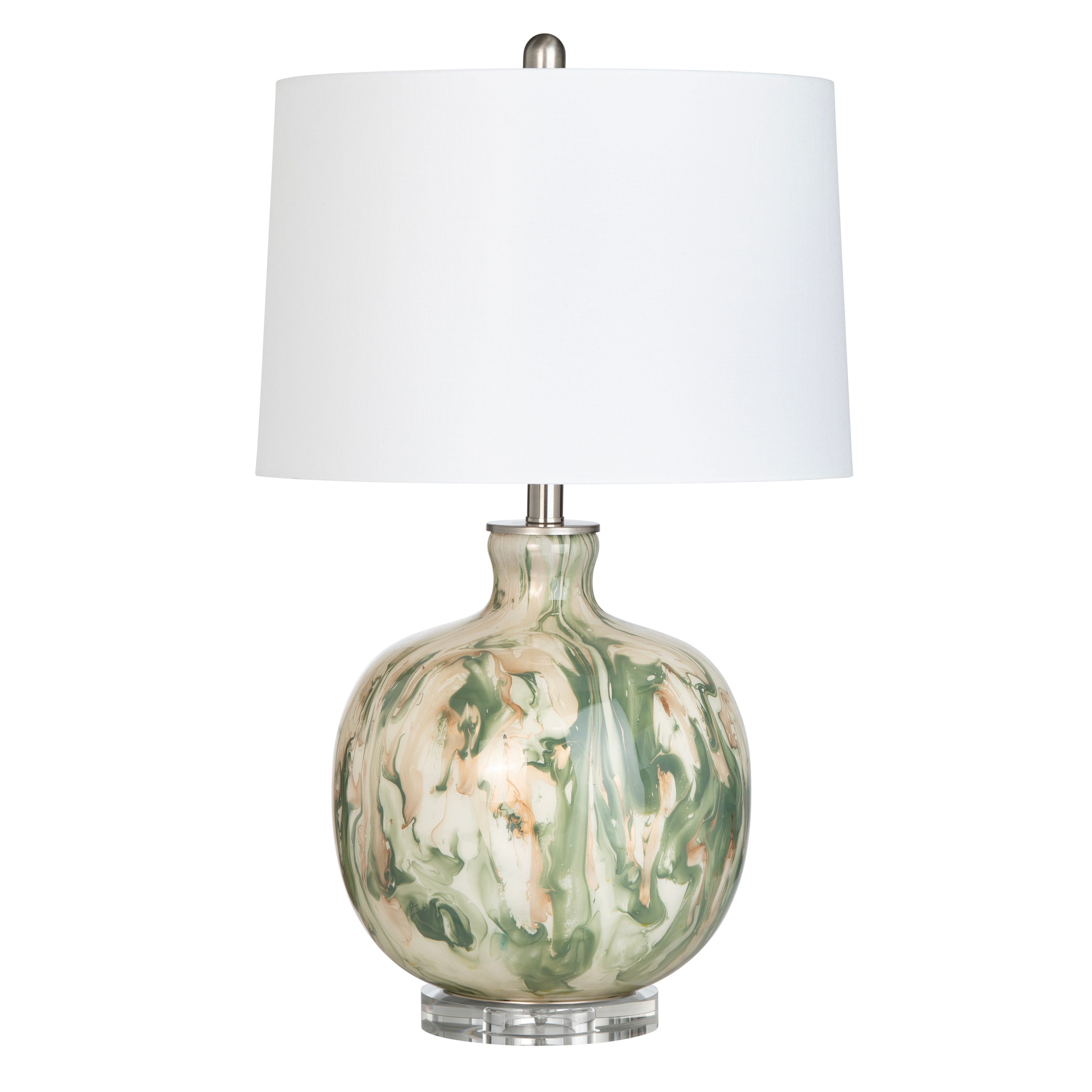 Waverly Glass 26.75" Table Lamp - 16"x16"x26.75"