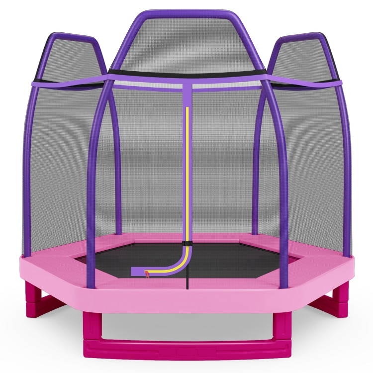 Kids pink trampoline shop
