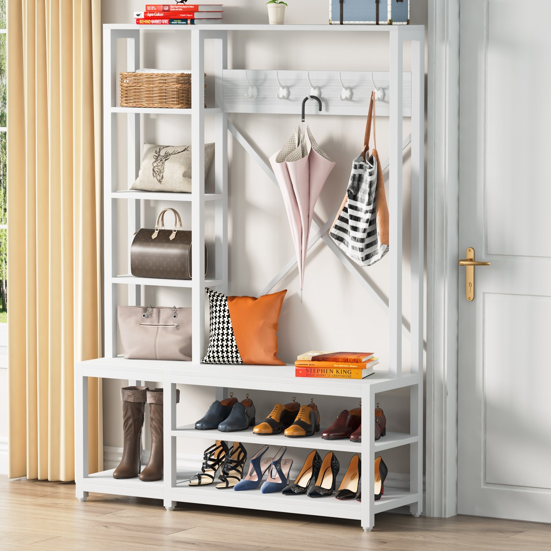 Bed bath and beyond outlet shoe rack bench