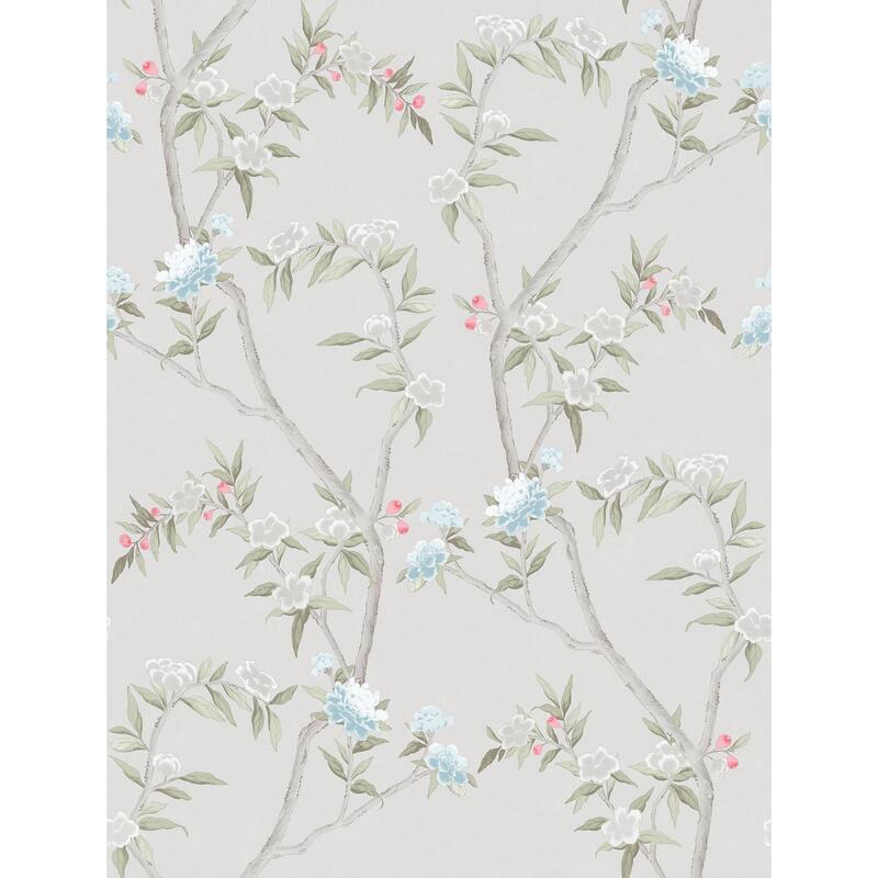 Galerie Wallcoverings Spring Blossom Chinoiserie Floral Vine Non-woven Matte Wallpaper Roll - 33 feet x 21 inches - Beige