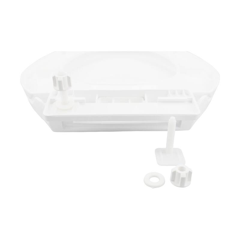 White Plastic Elongated Toilet Seat Slow Close with Adjustable Mounting Hardware