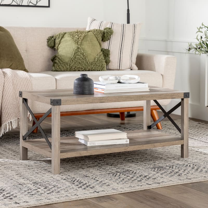 Middlebrook Kujawa Coffee Table with Metal Accents