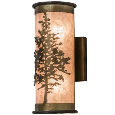 Meyda Tiffany 110016 Tamarack 2 Light 12" Tall Wall Sconce