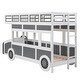preview thumbnail 10 of 17, Twin over Twin Bus-shaped Bunk Bed with Wheels and Storage