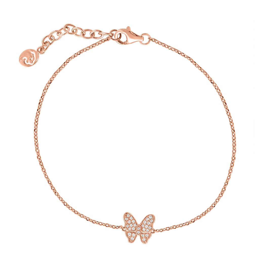 EFFY Rose Gold over Silver Butterfly Bracelet