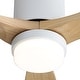 preview thumbnail 56 of 75, Sofucor 42/52 Inch Low Profile Flush Mount Ceiling Fan with Light,Remote Control,Solid wood/ABS Blades,Reversible Quiet DC Motor