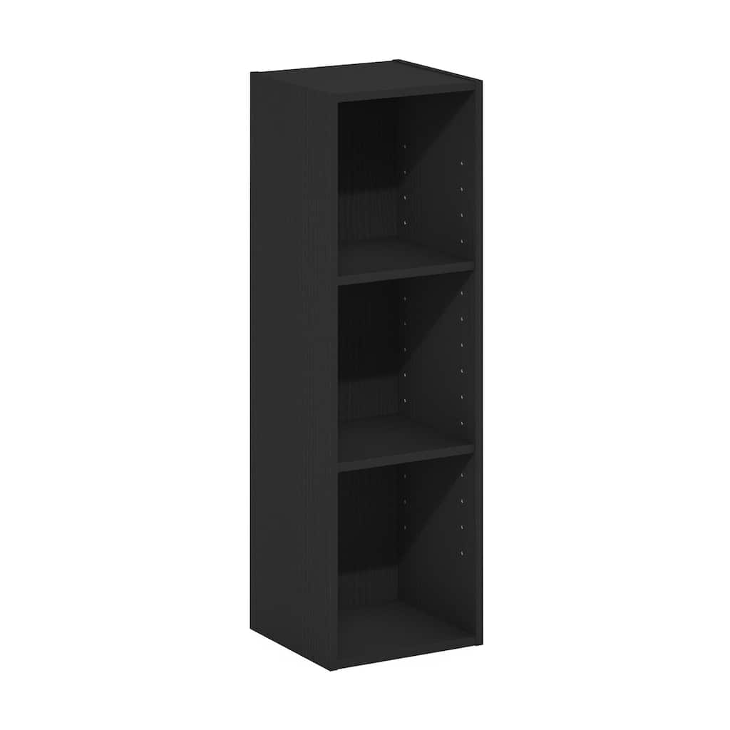 31.5 in. Tall Blackwood Wood 3-Shelf Bookcase