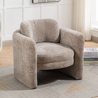 Mid Century Modern Barrel Accent Chair for Living Room - Bed Bath ...