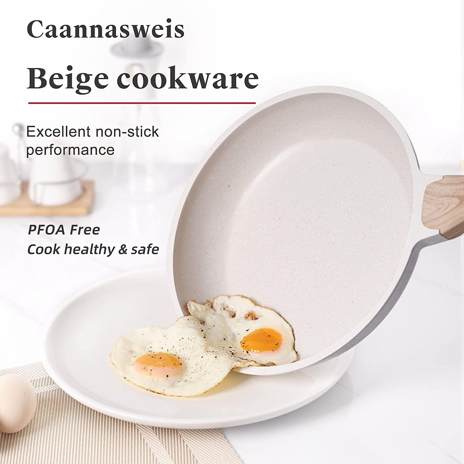 Caannasweis Pots and Pans Nonstick Cookware Sets Pot Set for Cooking Non  Stick Pan with Lid & Reviews