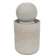 preview thumbnail 2 of 7, Sunnydaze Modern Orb on Circle-Pattern Base Ceramic Outdoor Fountain with LEDs - 23-Inch