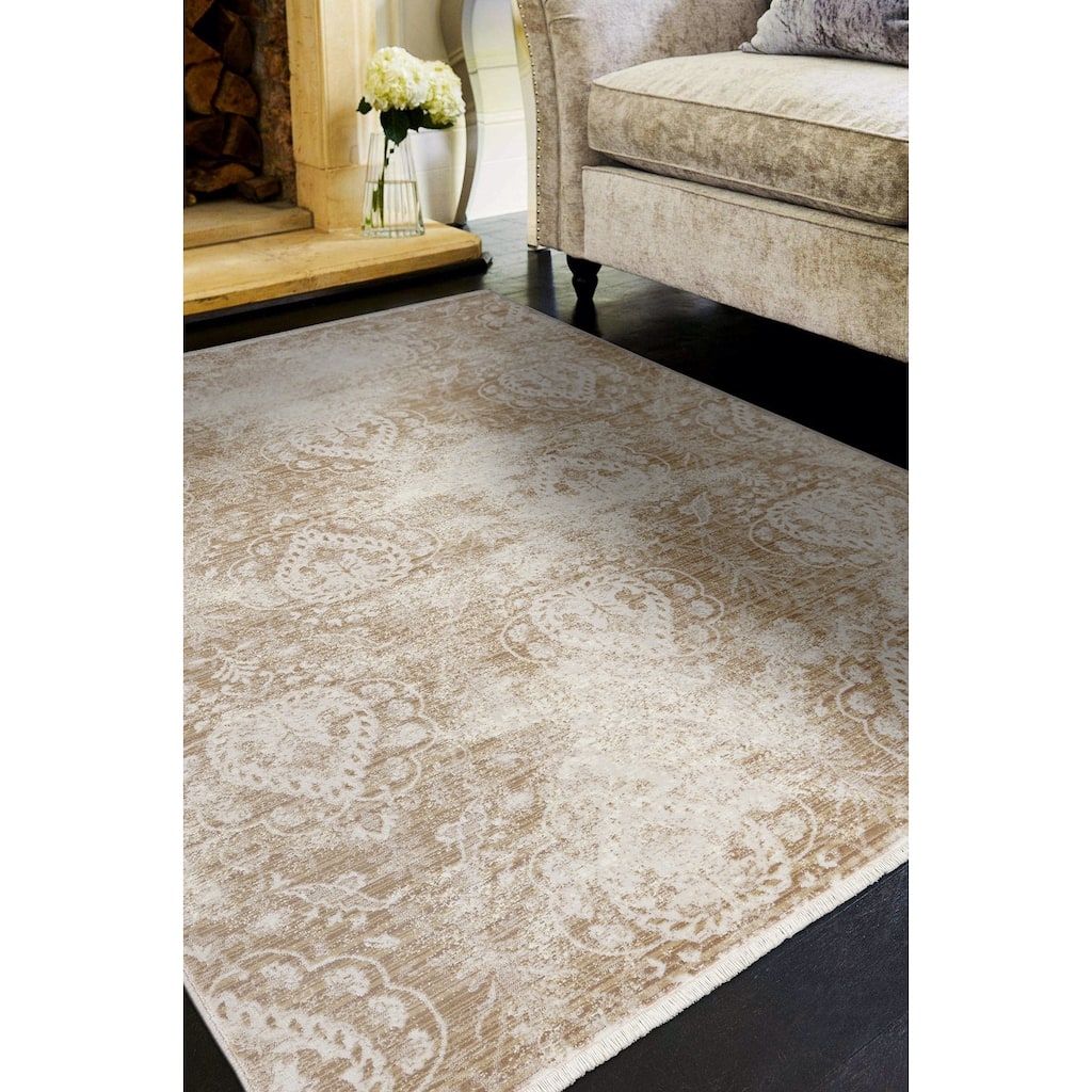 Gracewood Hollow Renza Distressed Ivy Trellis Rug