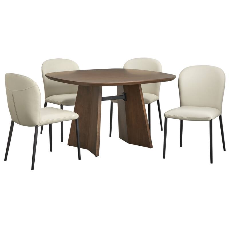 Lifestorey Katherine Leather Dining Set