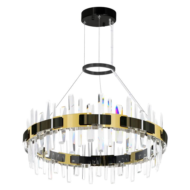 Aya Integrated LED 32in Pearl Black Chandelier