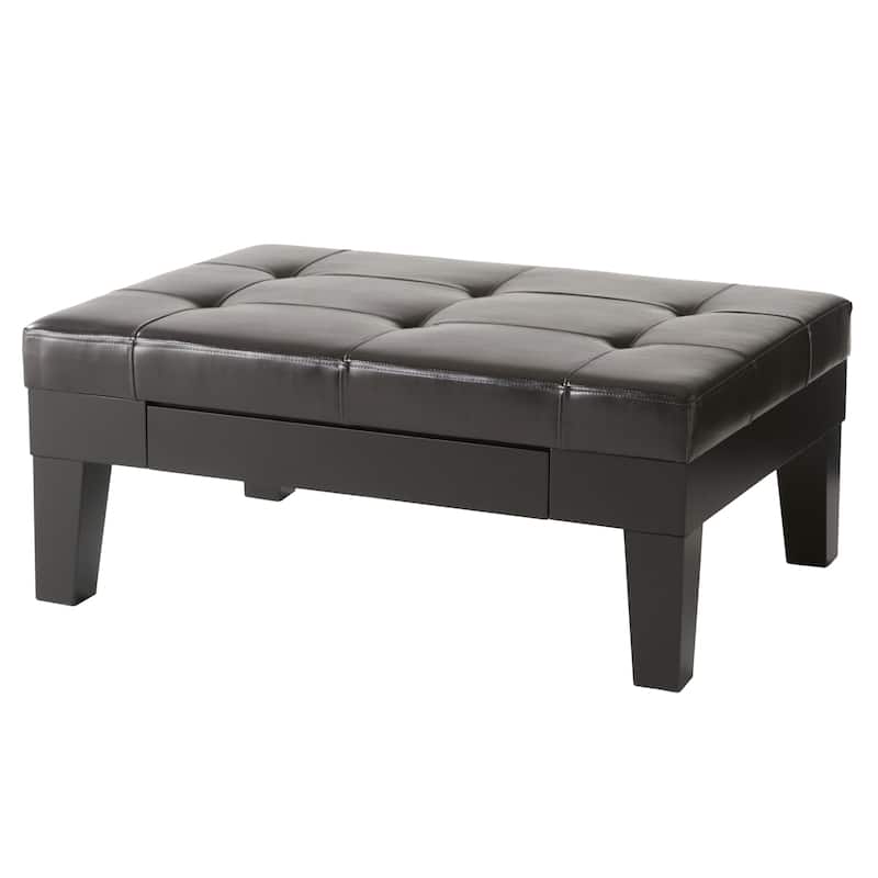 Chatham Bonded Leather Storage Ottoman by Christopher Knight Home