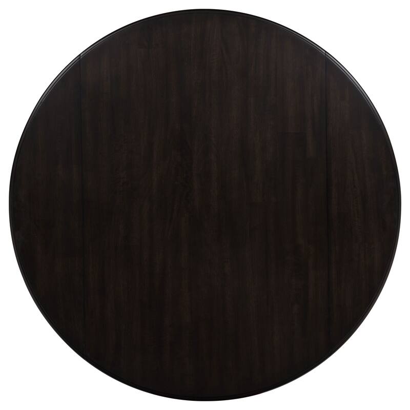 Catley 5-piece Round Drop Leaf Dining Table Set Dark Coffee