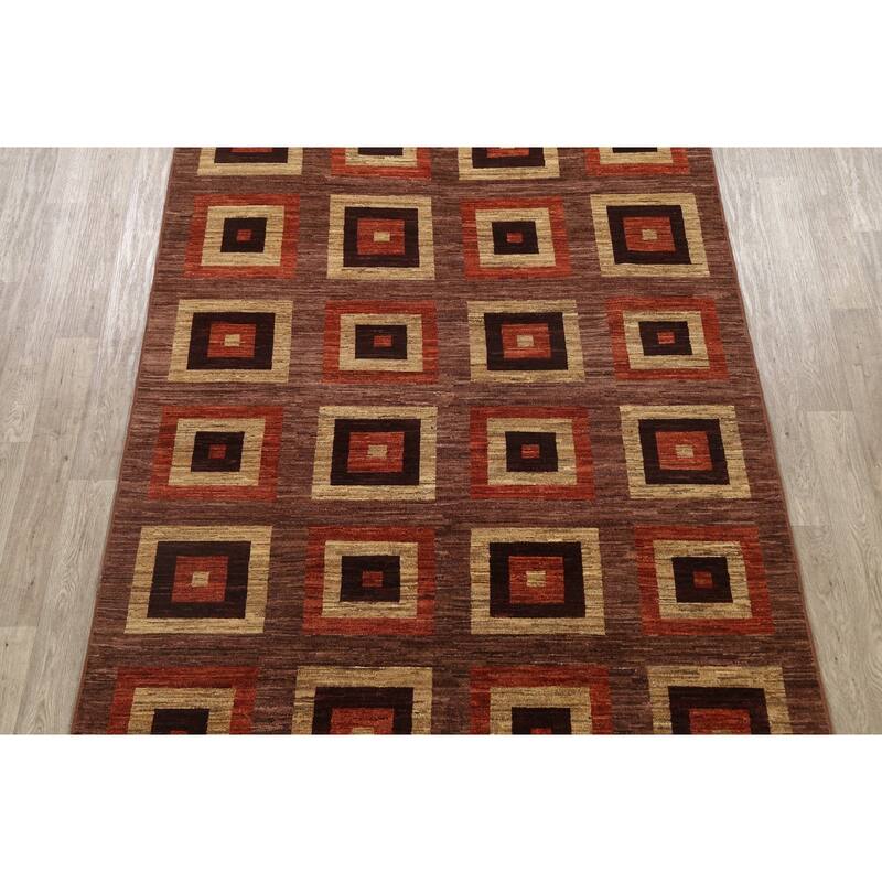 Geometric Gabbeh Kashkoli Oriental Area Rug Wool Hand-knotted - 6'6" x 9'2"
