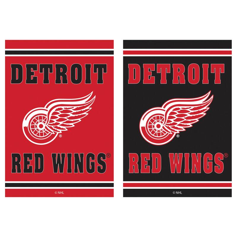 Embossed Suede Flag, House Size, Detroit Red Wings