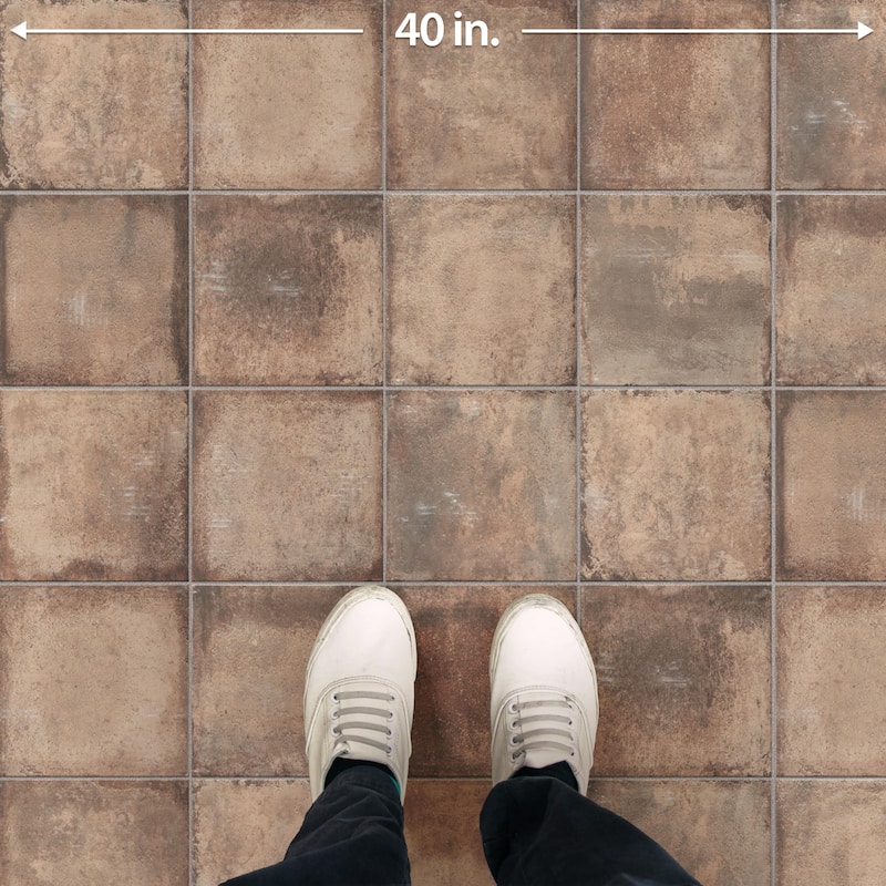 Merola Tile D'Anticatto Marrone 8-3/4" x 8-3/4" Porcelain Floor and Wall Tile