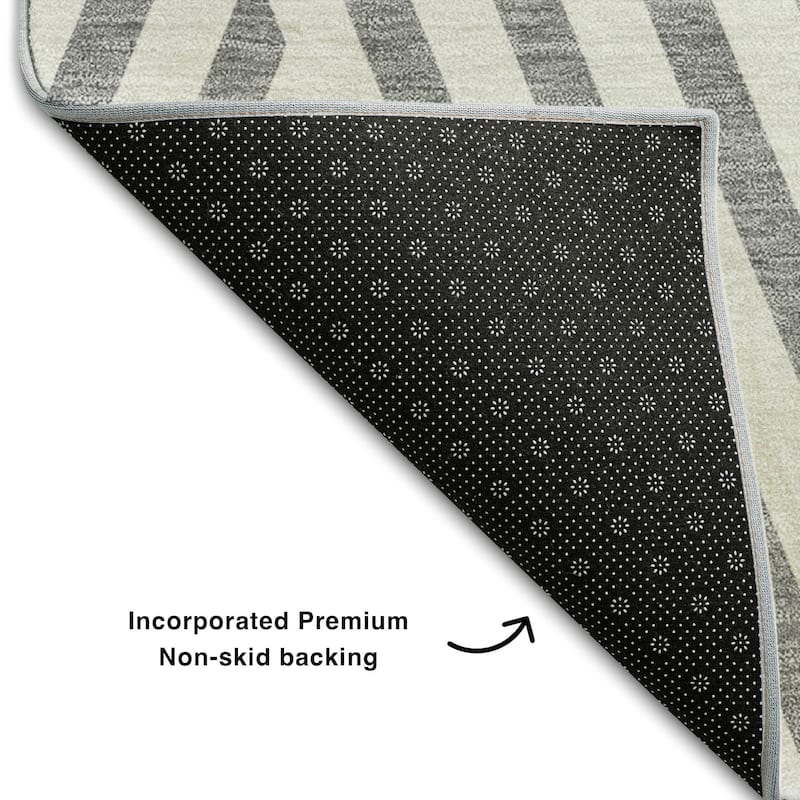 Premium Washable Super Soft Contemporary Geo Mayfield Rug