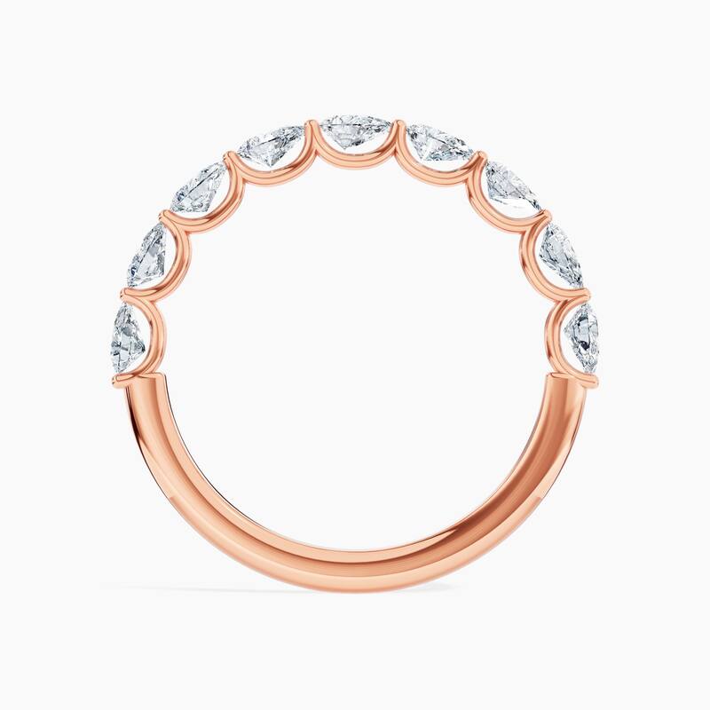 Auriya 14k Gold Pear-shaped East-West Lab Grown Diamond Half Eternity Band 0.90 - 3.00 ct. tw. (F-G, VS)