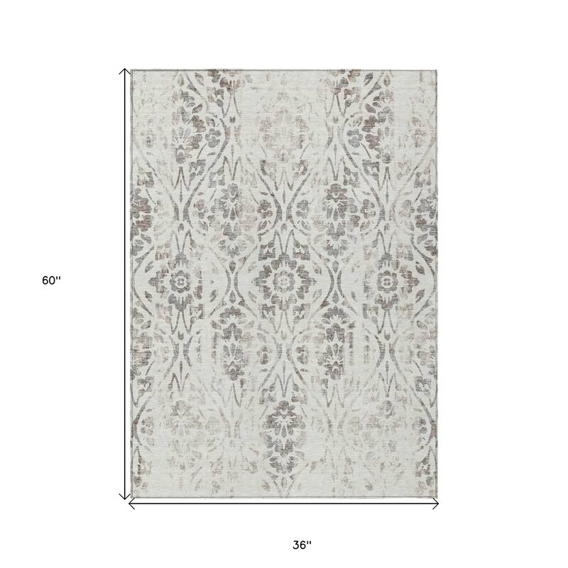 HomeRoots Floral Transitional Rectangle Outdoor Rug