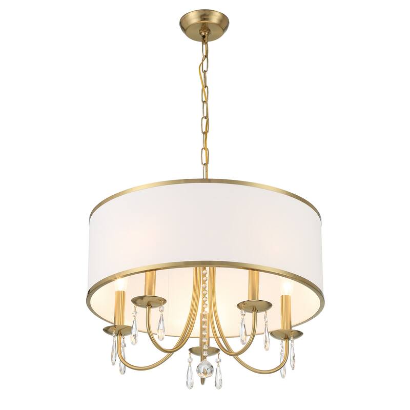 Bellevue CLCH66220 Adalynn 5 Light 22" Wide Crystal Drum Chandelier