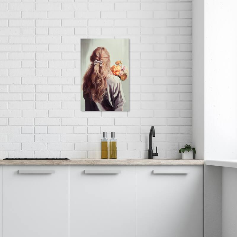 Wynwood Studio Fashion and Glam Ninfa Gray and Traditional Wall Art Canvas Print - 24 x 16